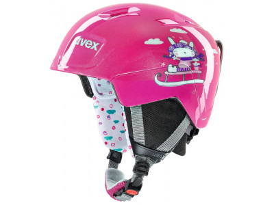 uvex Manic detská lyžiarska prilba 18/19 pink snow bunny S566226900