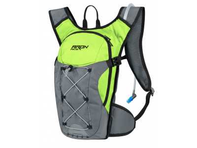 Rucsac FORCE Aron Ace Plus, 10 l + sac hidratare 2 l, fluo/gri