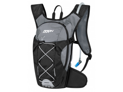 FORCE Aron Ace Plus backpack, 10 l + hydration pack 2 l, gray/black