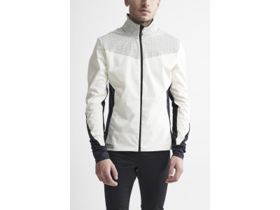 Jachetă Craft Pursuit Pace Fuseknit, alb/negru