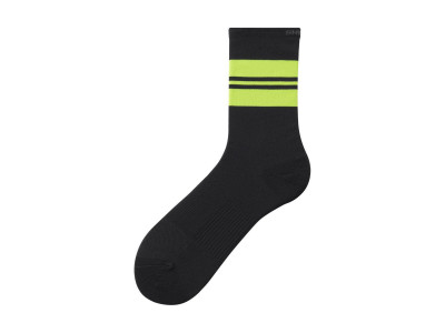 Shimano ORIGINAL TALL ponožky, čierna/žltá