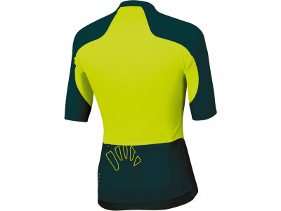 Koszulka rowerowa Karpos PRALONGIA niebiesko-zielona/żółta fluo 
