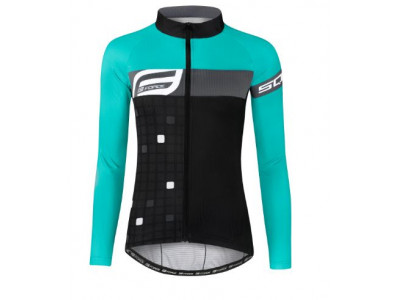 Force Square women&amp;#39;s jersey, black/turquoise