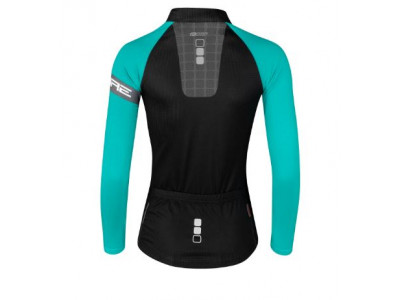 FORCE Square women's jersey, black/turquoise