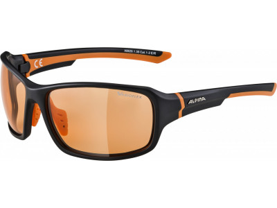 ALPINA Brýle LYRON VL černo-oranžové, skla: Varioflex oranžové