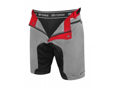 FORCE shorts MTB-11 with removable insert, gray