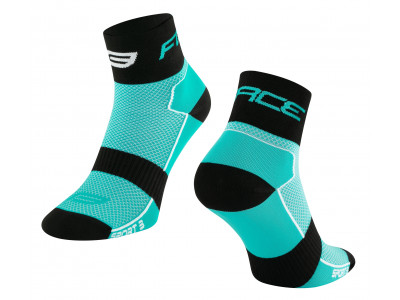 Force Sport 3 cyklistické ponožky tyrkysová-čierna