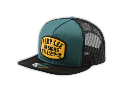 Troy Lee Designs Blockworks Snapback šiltovka Pine Needle / Gold OSFA