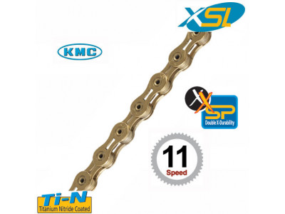 KMC Řetěz X 11 SL Ti-N Gold extra lehký, X-11-SL, zlatý