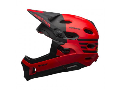 Bell Super DH Helm, Spherical Mat/Glos Red/Black Fasthouse