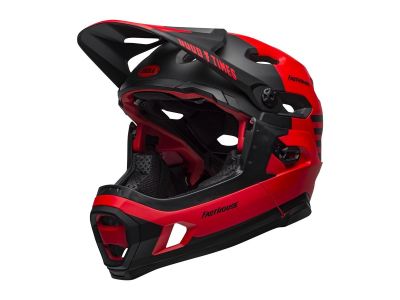 Kask Bell Super DH MIPS Sferyczny, matowy/błyszczący czerwony/czarny Fasthouse