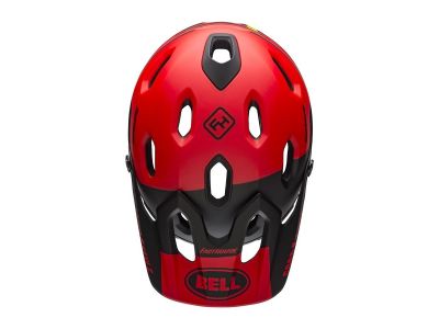 Bell Super DH MIPS Gömb alakú sisak, Mat/Glos Red/Black Fasthouse