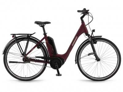 Bicicleta electrica WINORA Tria N7eco 400Wh 26&quot; Nexus, rosu visiniu mat, model 2020