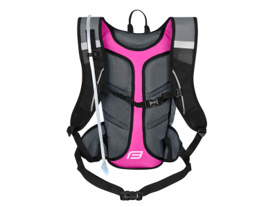 FORCE Aron Ace Plus backpack, 10 l + hydration pack 2 l, pink/gray
