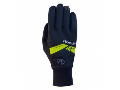 Roeckl VILLACH Extra Warm rukavice, čierna/žltá