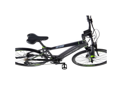 Leader Fox Bend Gent bicykel, čierna mat/zelená