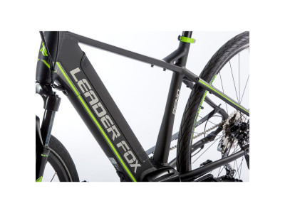 Leader Fox Bend Gent bicycle, black mat/green