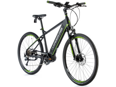 Bicicleta Leader Fox Bend Gent, negru mat/verde