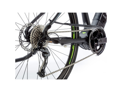 Leader Fox Bend Gent bicykel, čierna mat/zelená