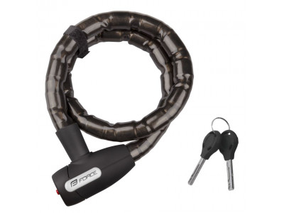 FORCE Lock Lux, spiral, link, without holder, 100 cm / 25 mm, black