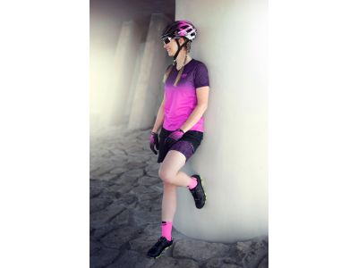 FORCE City damska koszulka rowerowa, różowa/czarna
