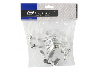 FORCE front/rear road brake shoes, 43 - 57 mm, silver