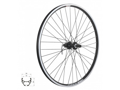 Force Classic 622x19 &amp;quot;V&amp;quot; FHTX800 rear braided wheel