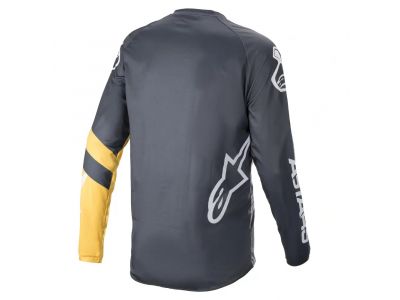 Koszulka rowerowa Alpinestars Racer V3, antracytowo-żółta siarka