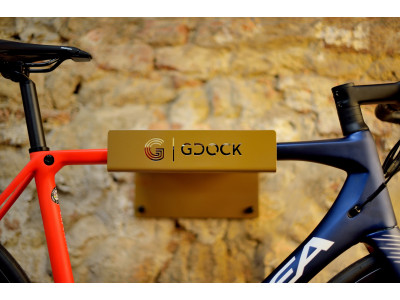 GDOCK Bike Shelf wall-mounted bicycle holder, gold