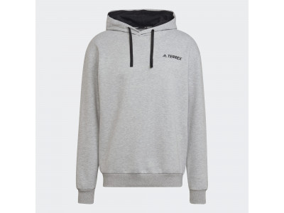 adidas TX Logo Hoody Sweatshirt, mittelgrau meliert