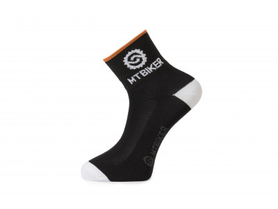 Ponožky MTBIKER stredné, čierna/oranžová
