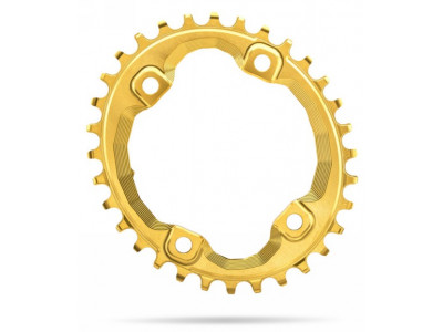 Absolute Black OVAL XT M8000 gold chainring