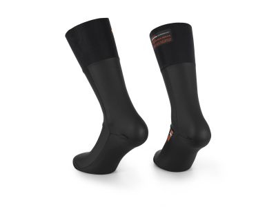 ASSOS RSR Thermo Rain ponožky, čierna