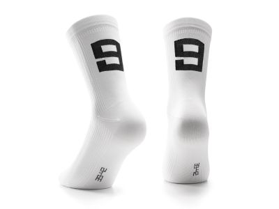 ASSOS Poker 9 ponožky, biela
