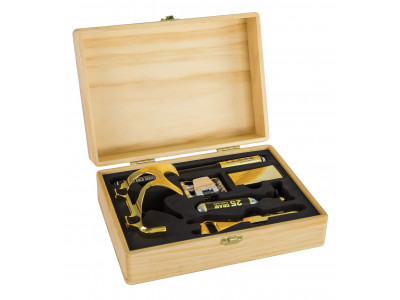 Zestaw Lezyne z 18-karatowego złota w limitowanej edycji - złote pudełko