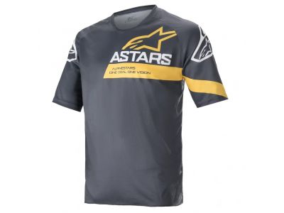 Alpinestars Racer V3 men&amp;#39;s jersey short sleeve Anthracite / Sulfur Yellow