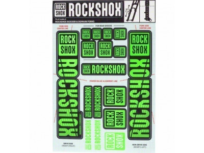 RockShox Decal Kit Neon Green sada polepov pre BoXXer/Domain Dual Crown