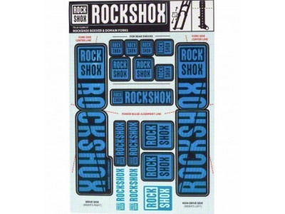 Rock Shox Decal Kit Water Blue for BoXXer / Domain Dual Crown