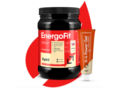 Kompava EnergoFit 500 g/7-10 litrów grejpfrut + K4 Power Gel 70 g truskawka