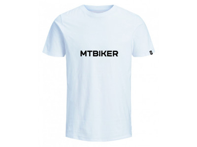 Tricou MTBIKER LOGO 3, alb