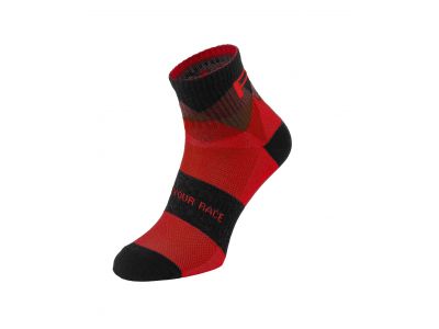 R2 MOON ponožky, čierna/červená