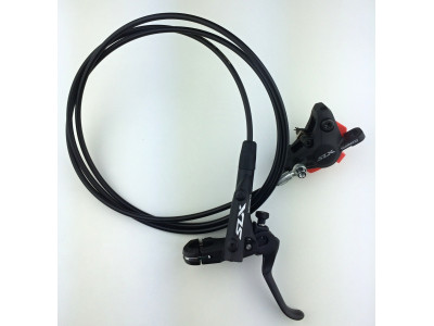 Hydrauliczny hamulec Shimano SLX M7000 tylny czarny przewód 1700 mm do montażu na słupku + okładziny G02S