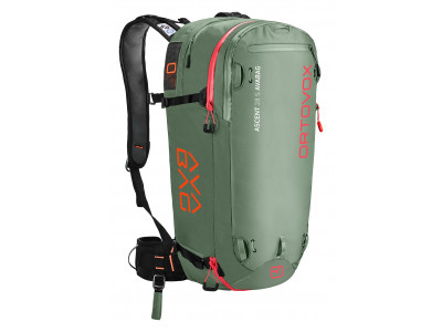 Ortovox Ascent 28 S Avabag Kit lavínový batoh, Green Isar