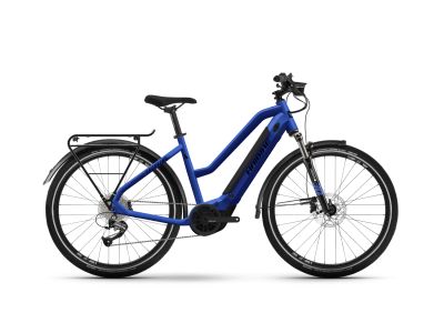 Haibike Trekking 4 Mid 27.5 electric bike, gloss/matte blue/black
