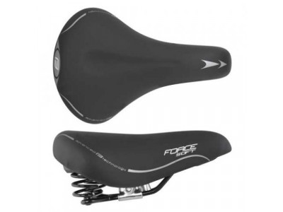 FORCE Soft saddle, women&amp;#39;s, with spring, black