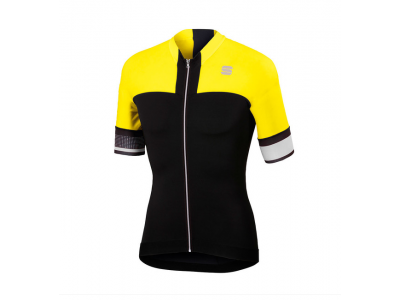 Koszulka rowerowa Sportful Strike w kolorze czarno-jasnożółtym