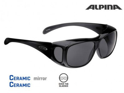 ALPINA Cyklistické okuliare OVERVIEW čierne transparent vrchné okuliare, na dioptrické