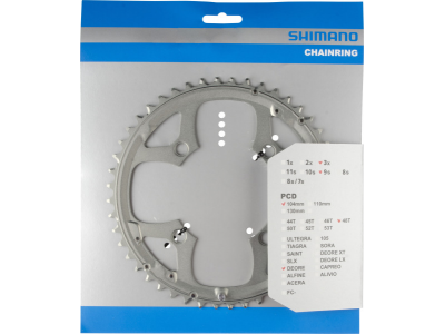 Shimano chainring 48z. M510 Deore silver. 104 mm
