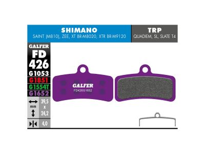Galfer FD426 E-Bike G1652 brzdové destičky pro Shimano/Tektro/TRP