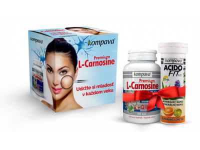 Kompava Premium L-Carnosine + Acidofit jako dárek! 375 mg/60 kps